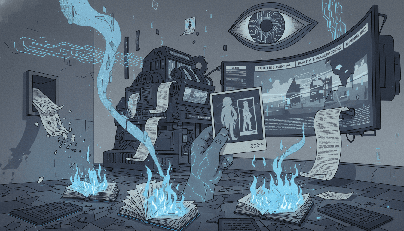 Reality control and historical revisionism illustration