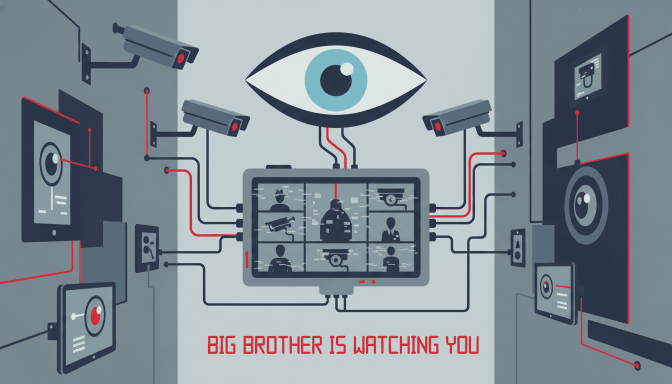 Telescreen surveillance illustration