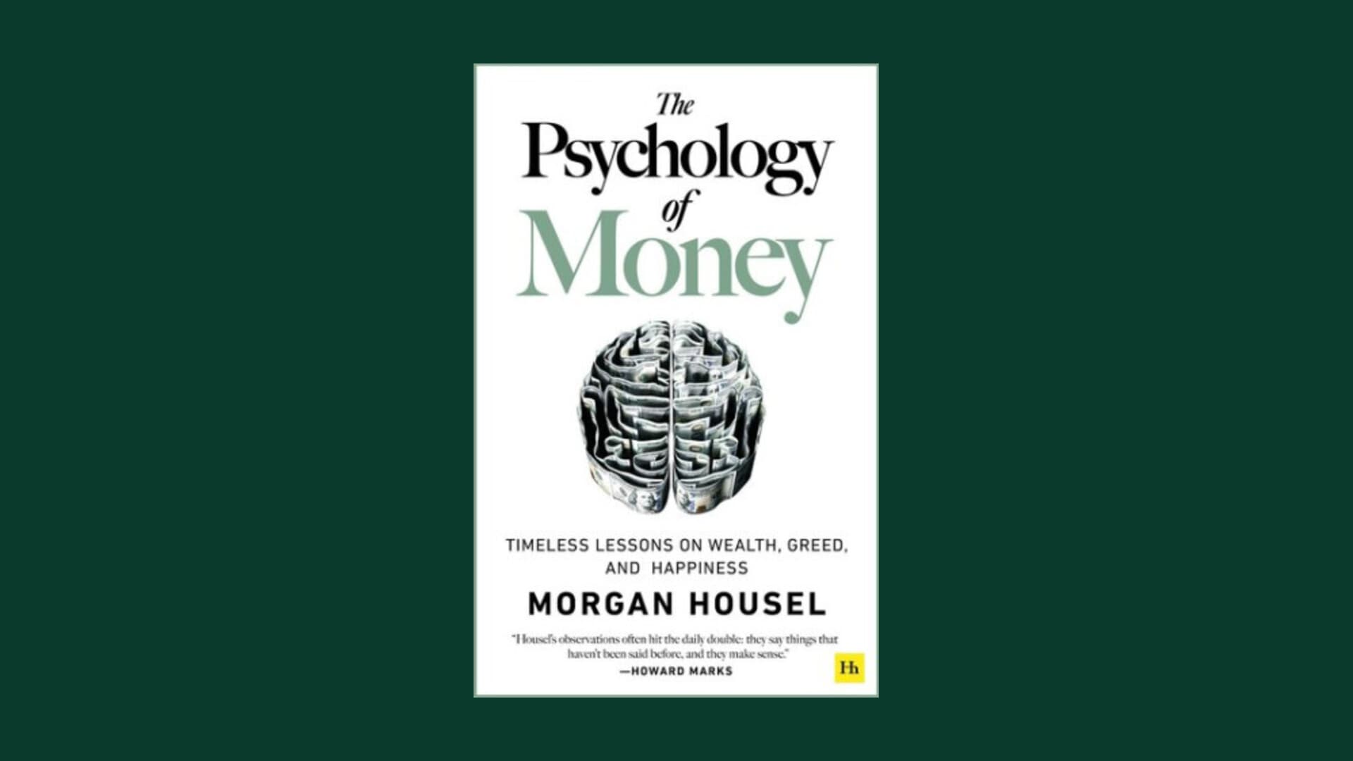 Cover of The Psychology of Money against a deep green backdrop
