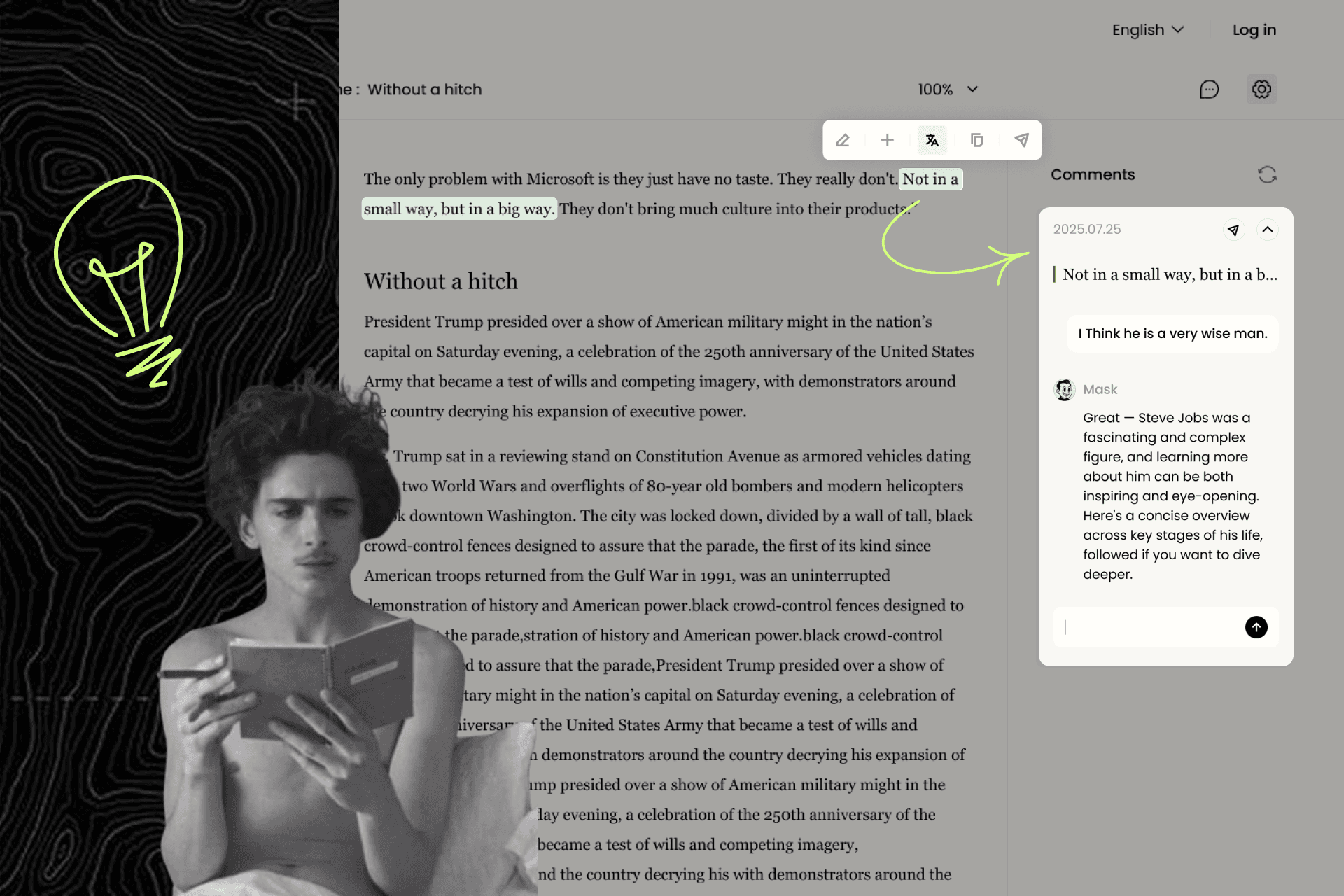 AI insight cards summarizing highlights with next-step prompts