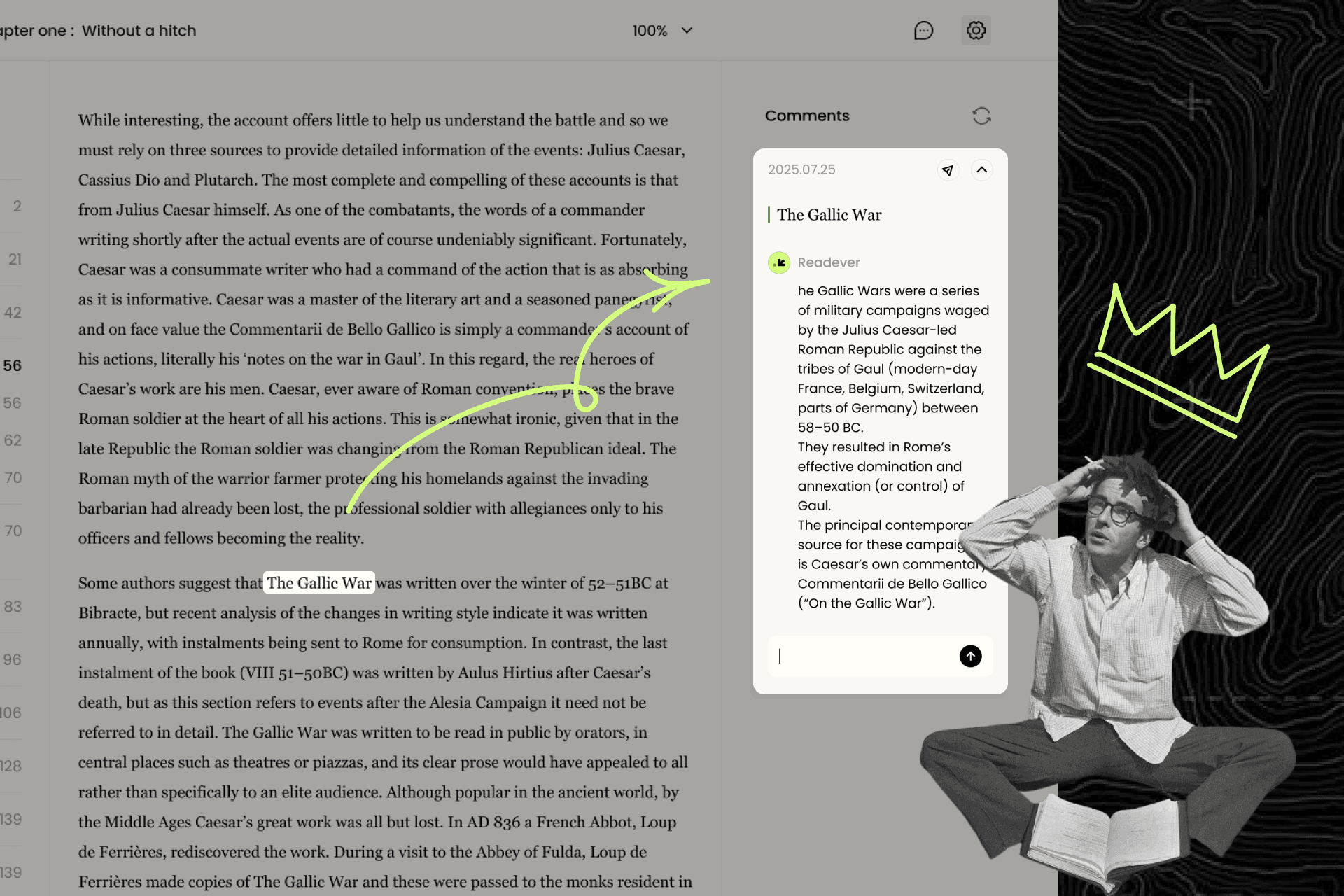 Reminder interface showing spaced review prompts for ADHD readers