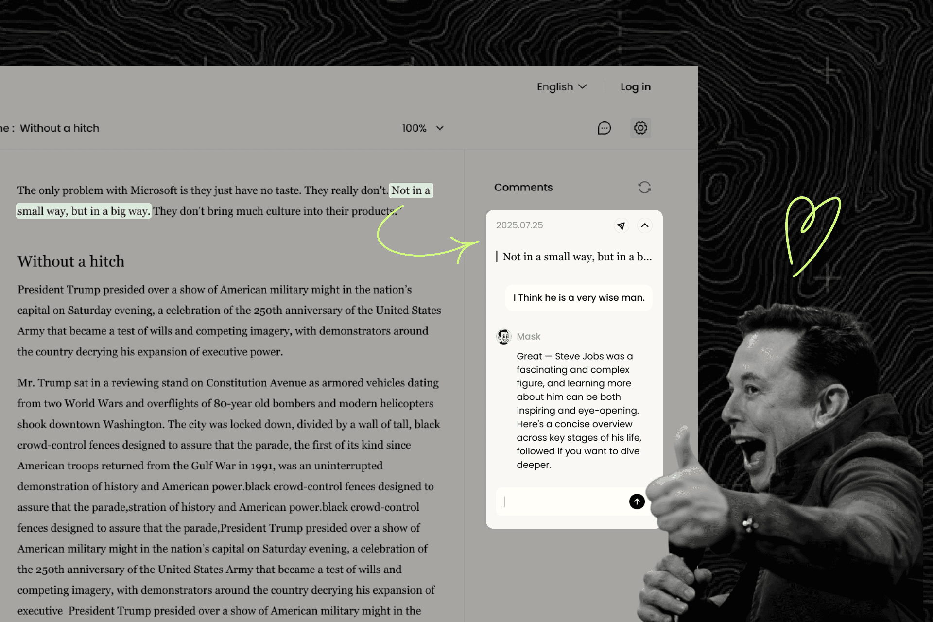 Argument map breaking down philosophical reasoning
