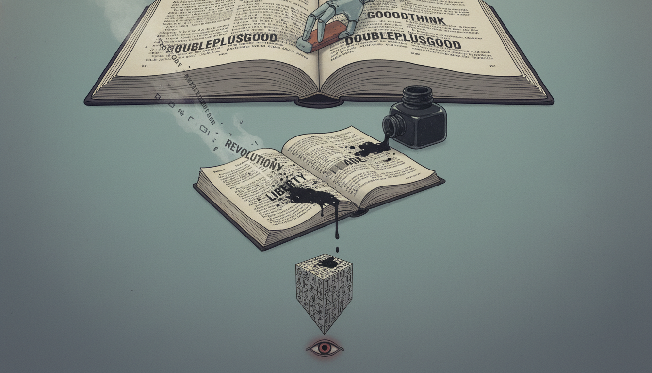 Newspeak and language control illustration