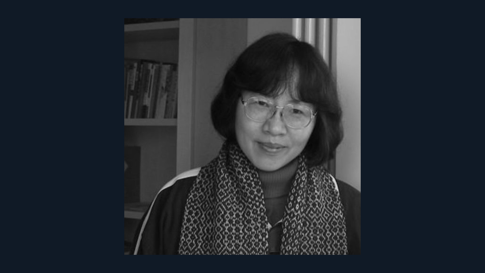 Black-and-white portrait of Can Xue from New Directions