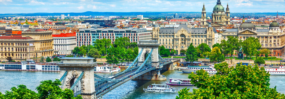 Chain Bridge over the Danube River, connecting Buda and Pest