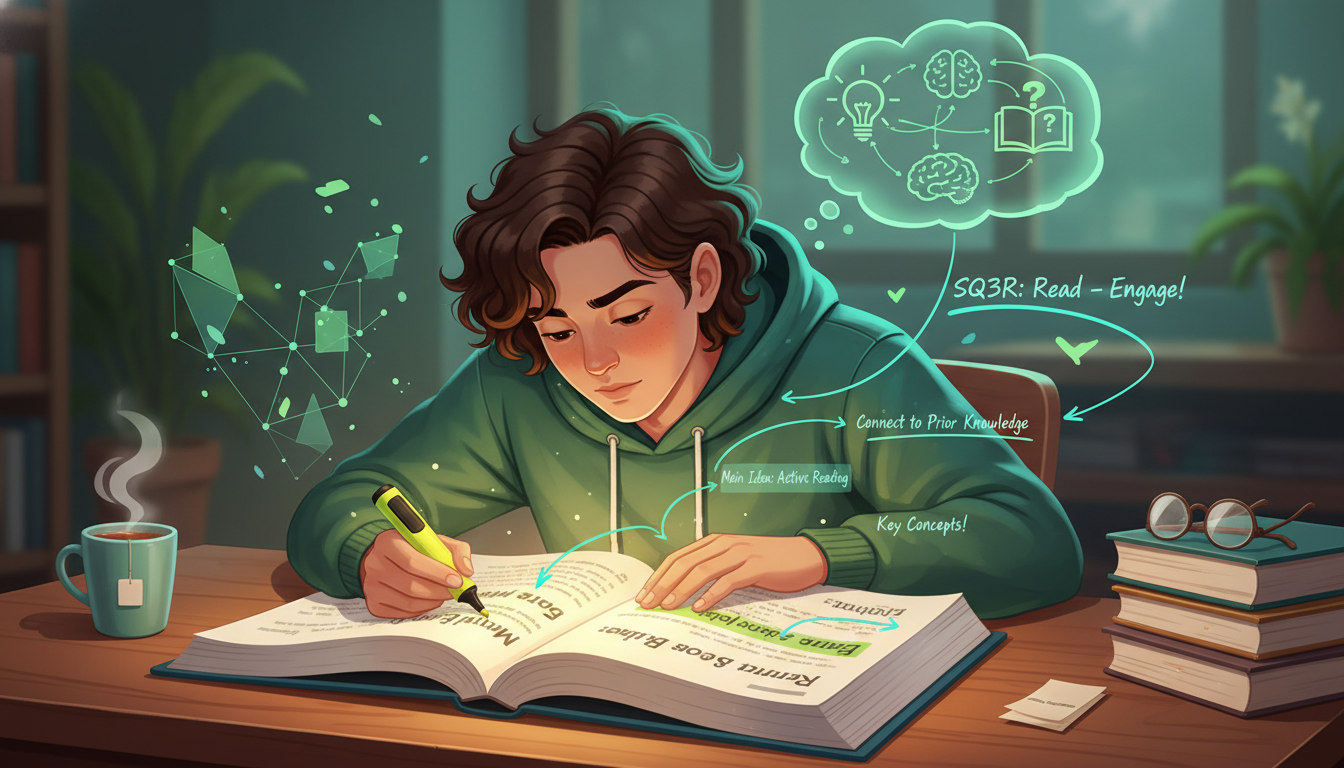 SQ3R Read step active engagement illustration