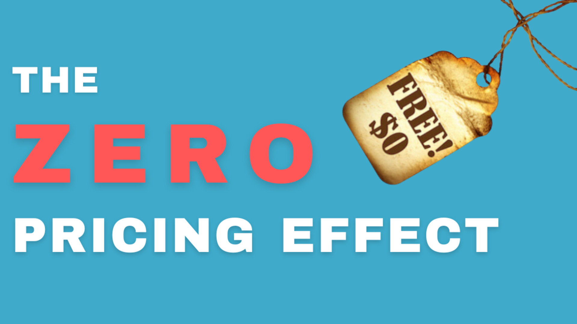 Illustration highlighting the zero price effect with shoppers running to a free giveaway