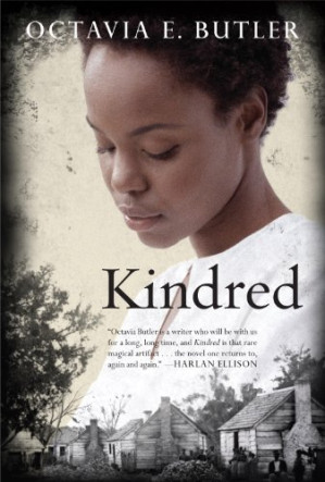 Cover of Kindred featuring a profile silhouette against plantation imagery