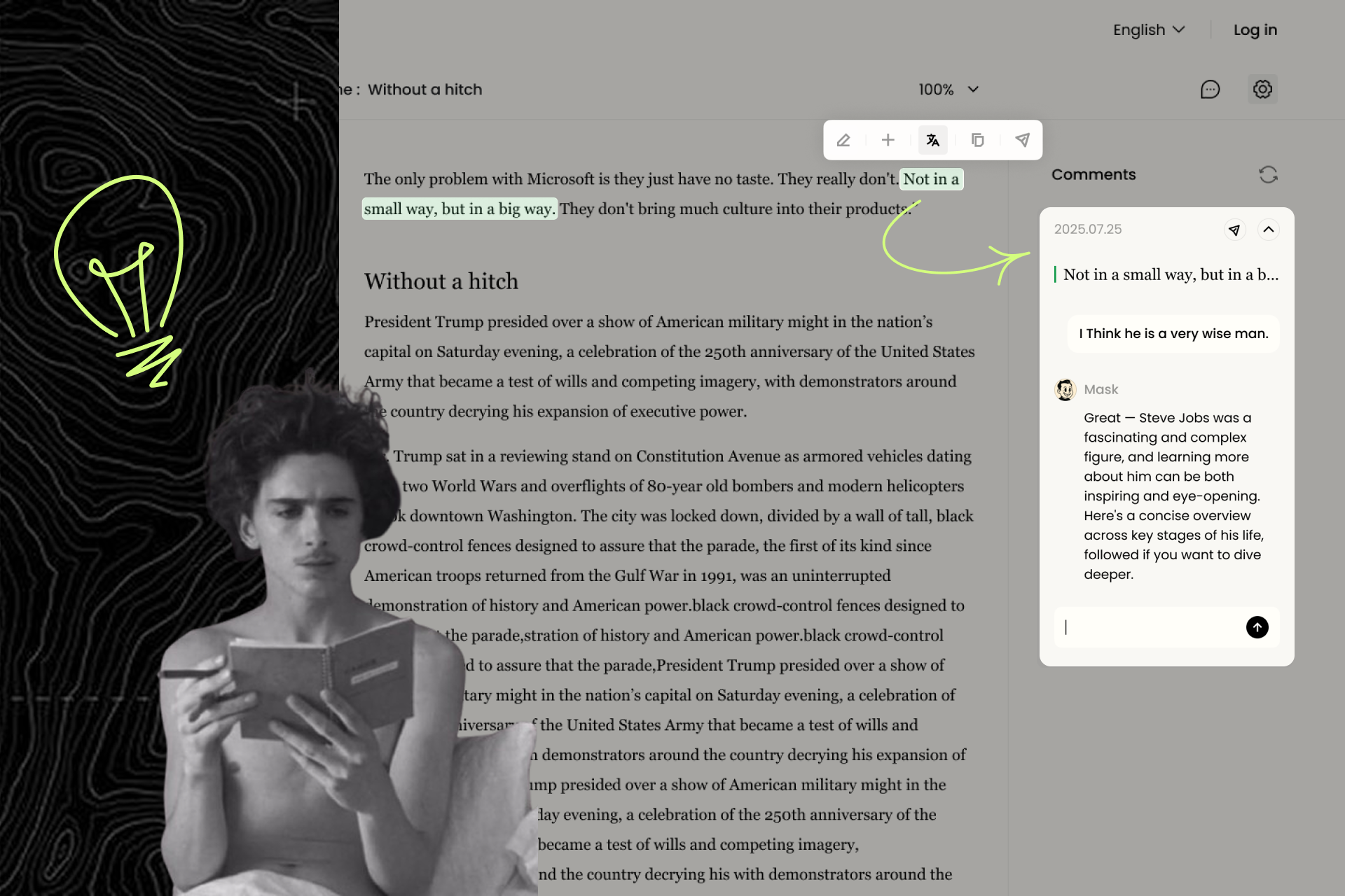 AI insight cards summarizing highlights with next-step prompts