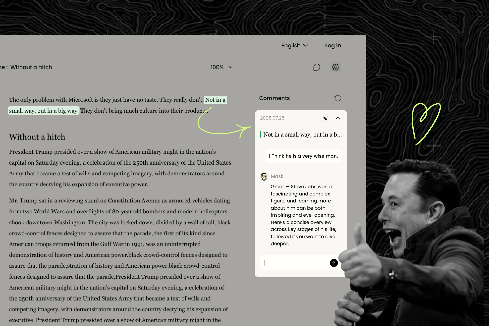 Argument map breaking down philosophical reasoning